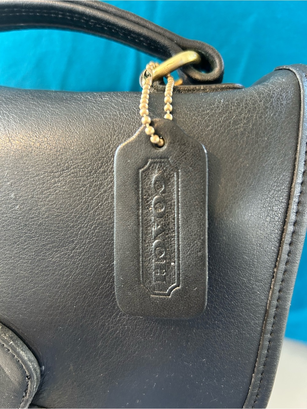 Coach Black Leather Crossbody Station Bag with Gold Turnlock - Picture 6 of 9